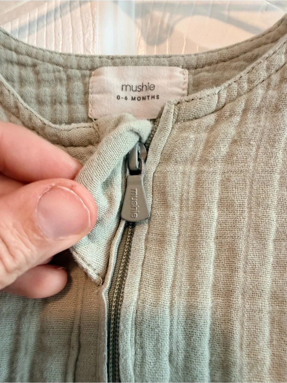 Lightweight Sage Green Sleeveless Sleep Sack for Kids